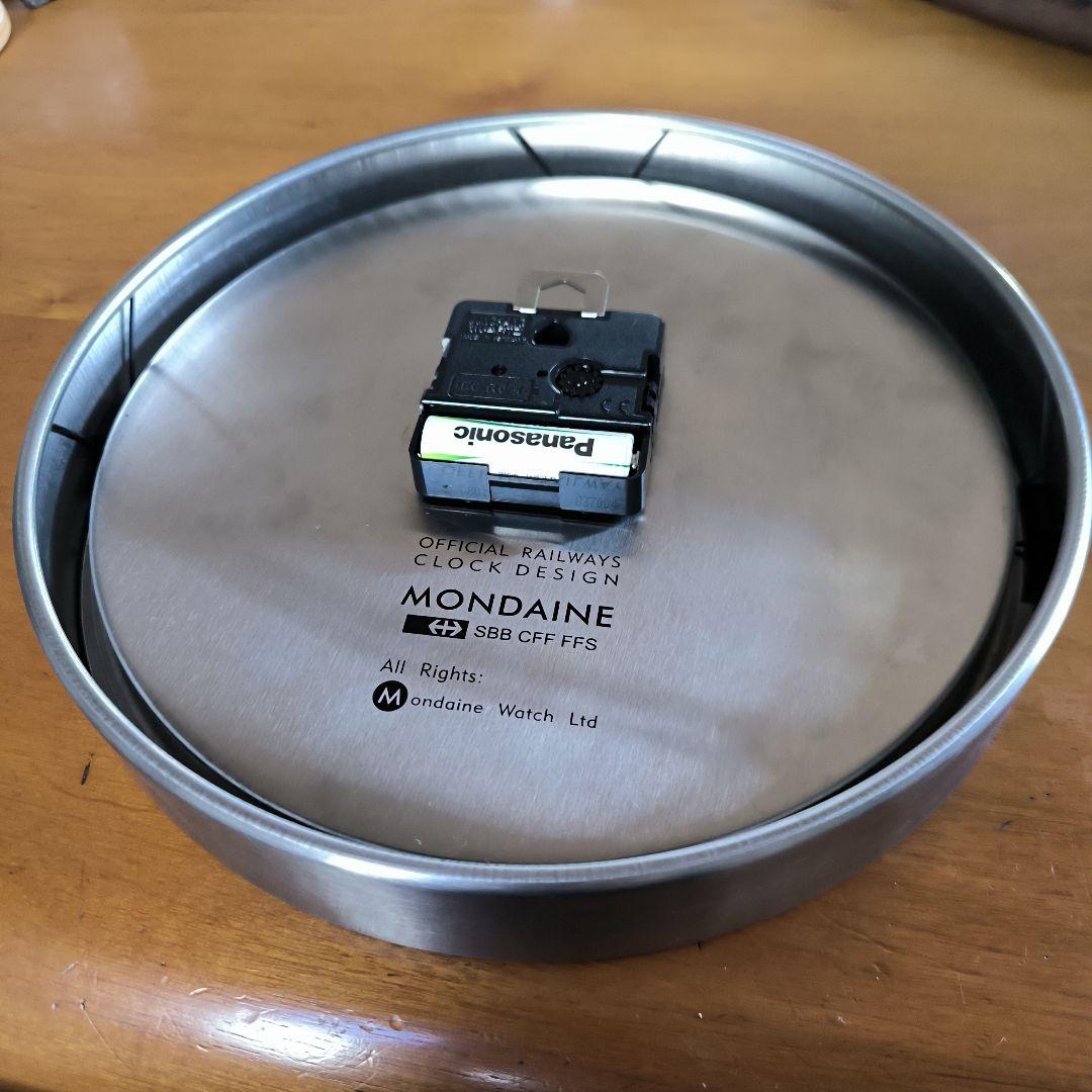 MONDAINE （モンディーン）壁掛け時計　動作品　スイス　鉄道　時計