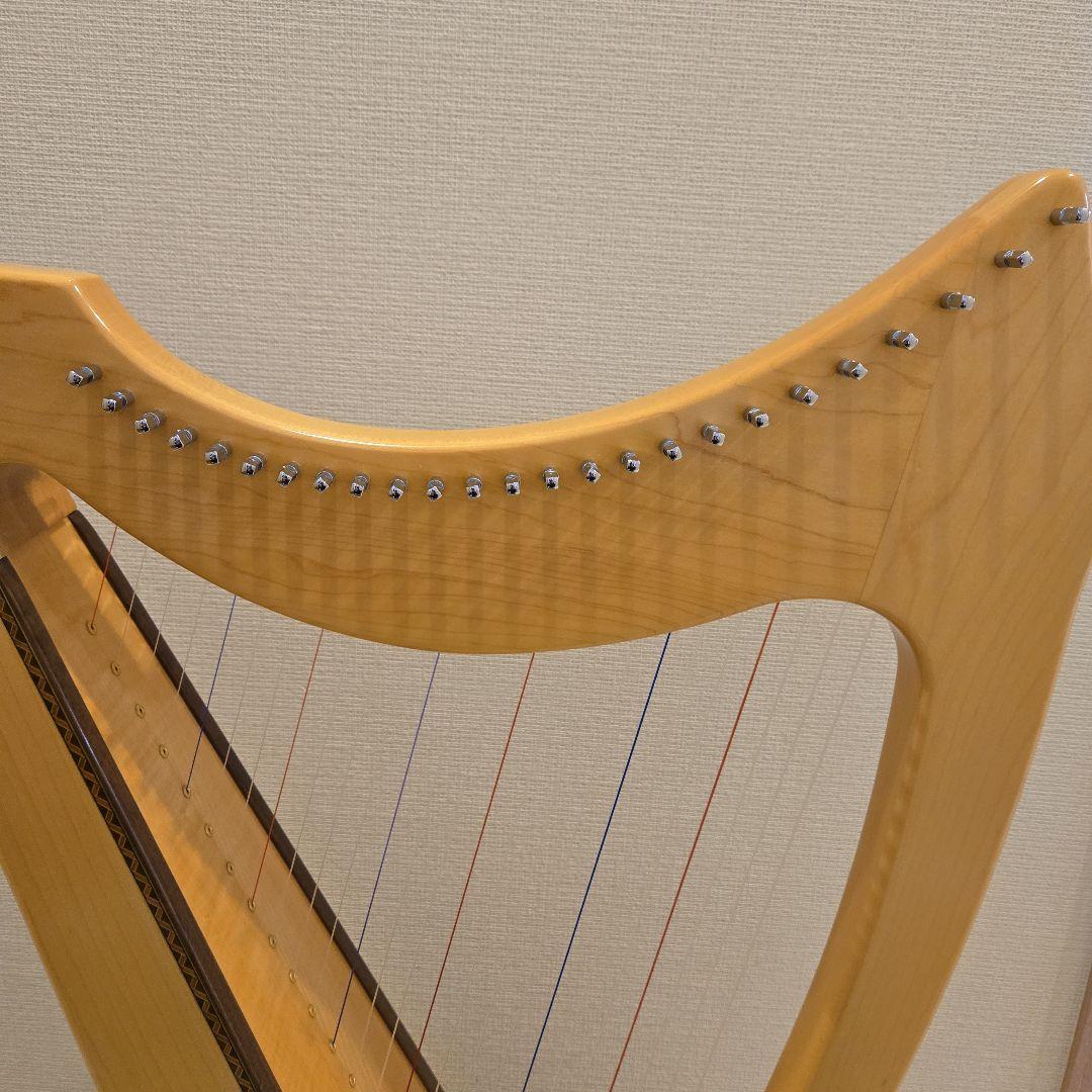 青山ハープ社製25弦サウルハープ(メープル材)