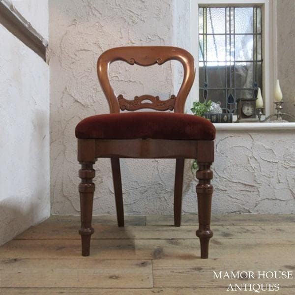 イギリス アンティーク 家具 バルーンバックチェア 椅子 イス 英国 4304e