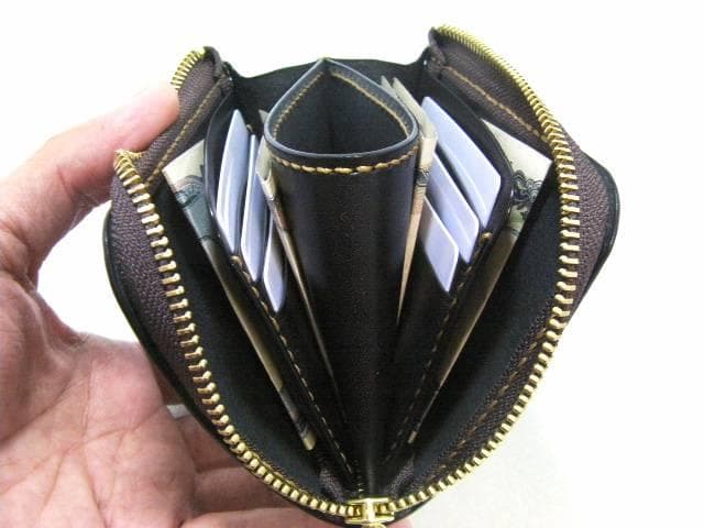 栃木レザー 本革 L字ファスナー 財布 日本製 メンズ レディース 黒 ブラック