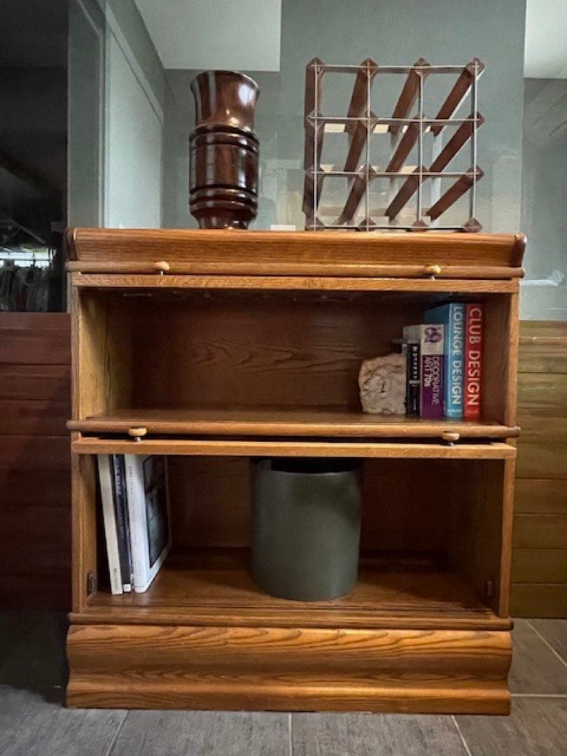 美品◾️オーク/ナラ材　スタッキングキャビネット　バリスタブックケースB 飾り棚
