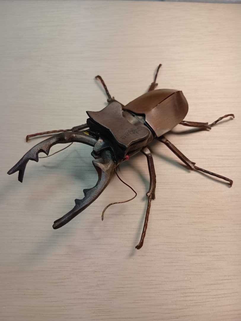 金工ミヤマクワガタ　オブジェ　ペーパーウェイト