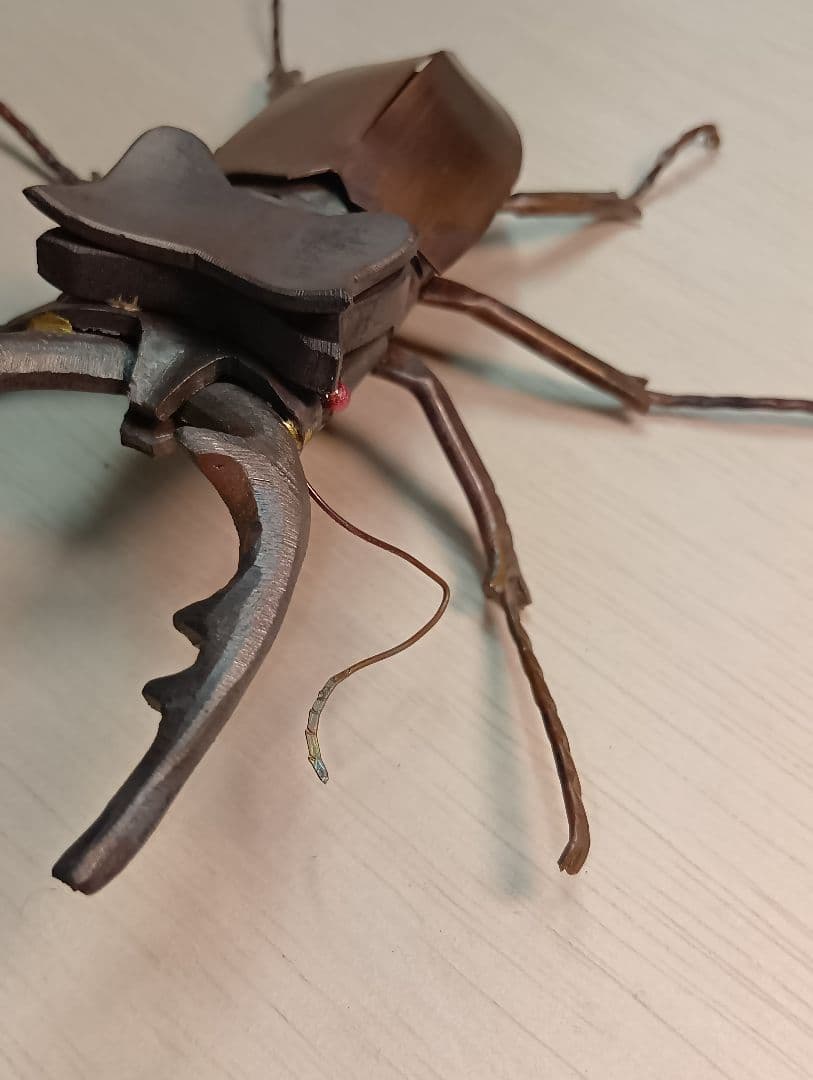 金工ミヤマクワガタ　オブジェ　ペーパーウェイト