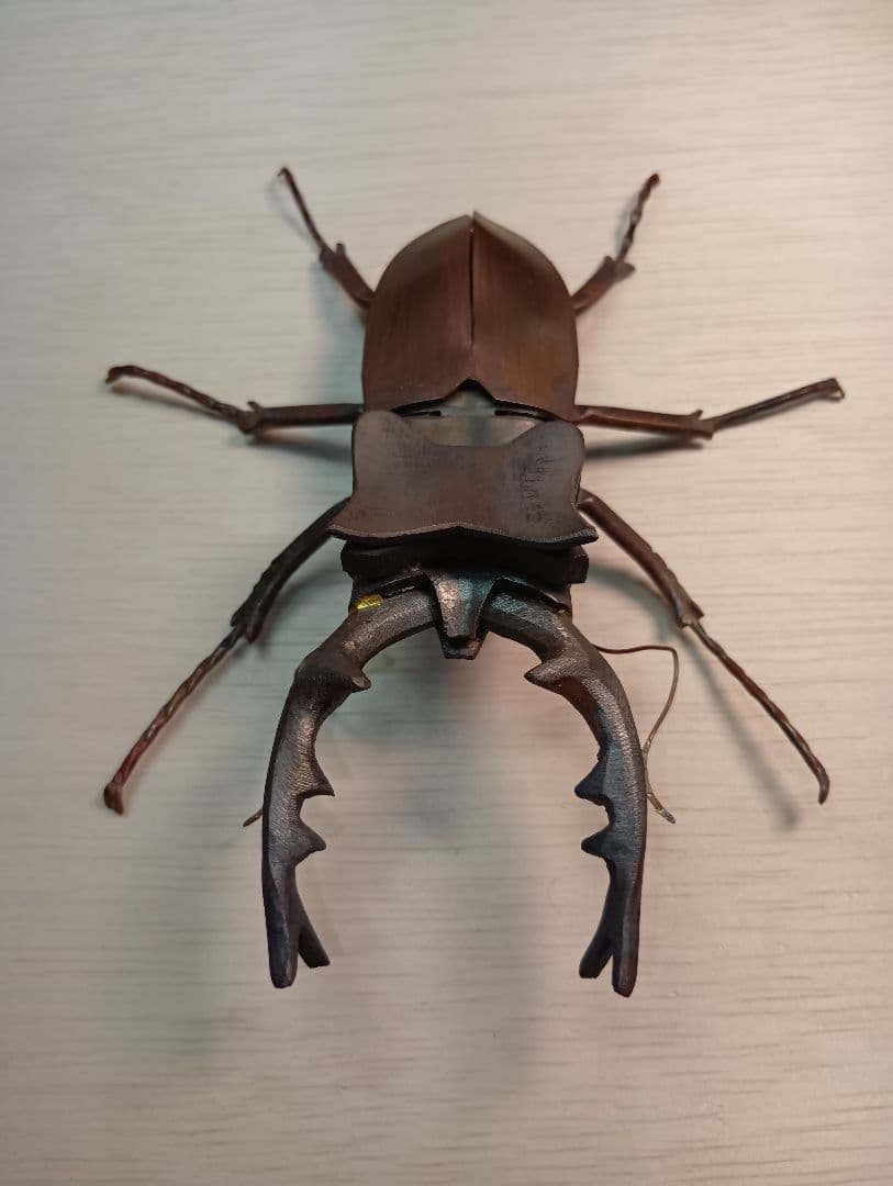 金工ミヤマクワガタ　オブジェ　ペーパーウェイト