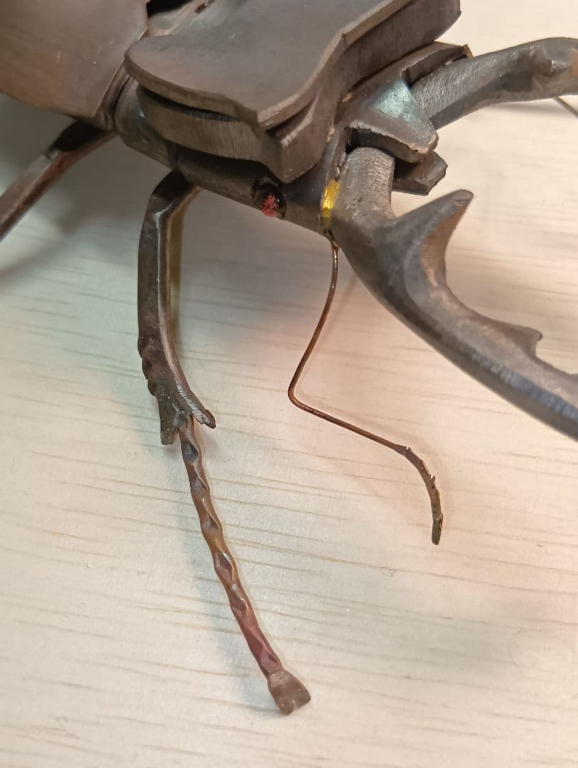 金工ミヤマクワガタ　オブジェ　ペーパーウェイト