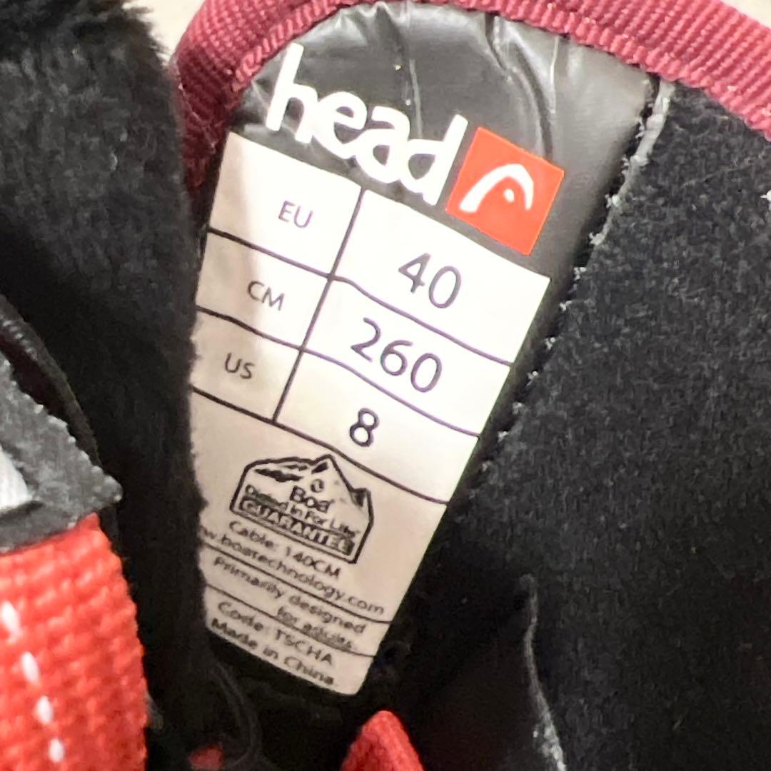 美品 ヘッド スノーボードブーツ TRUE BOA 26.0cm ワインレッド