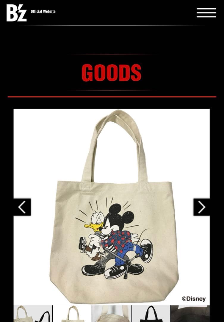 B'z SCENES ディズニー　トートバッグ