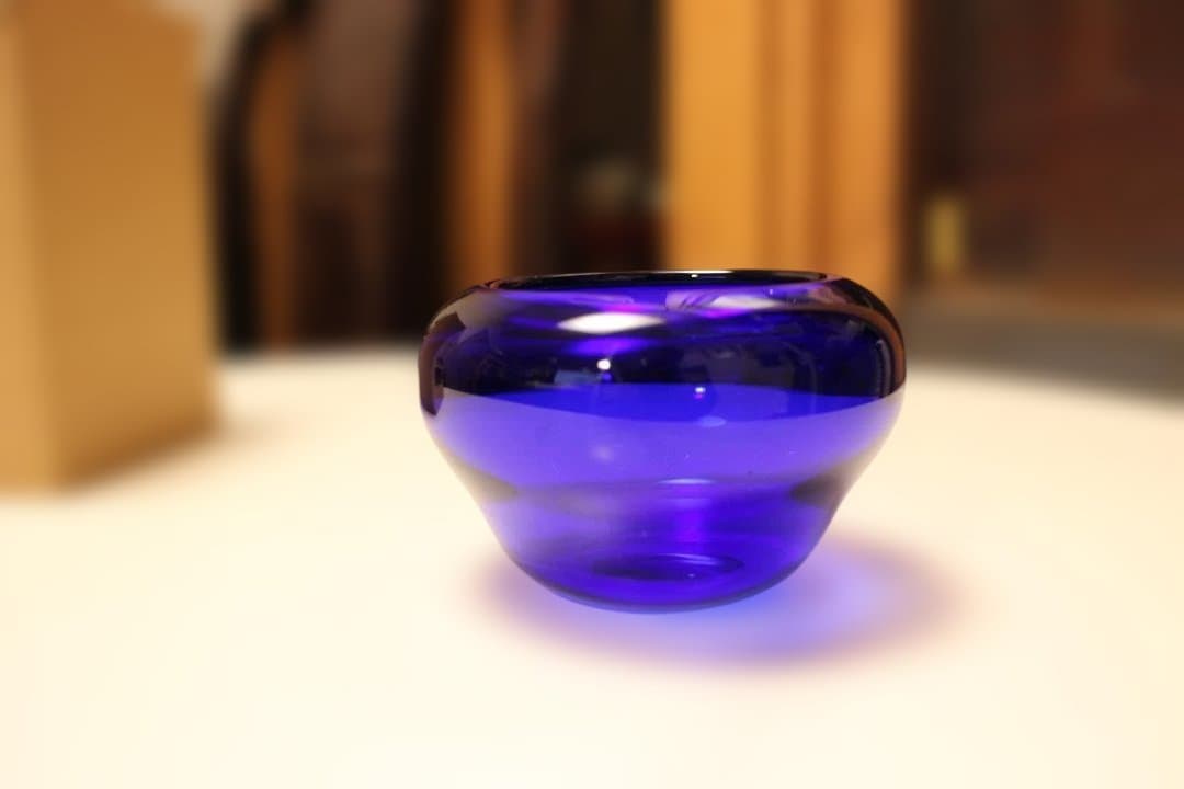 瑠璃香炉　ガラス香炉　ガラス工芸　建水