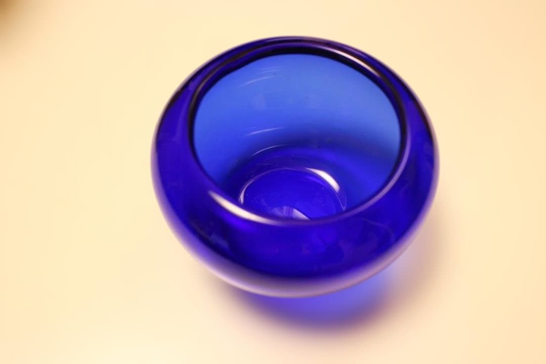 瑠璃香炉　ガラス香炉　ガラス工芸　建水