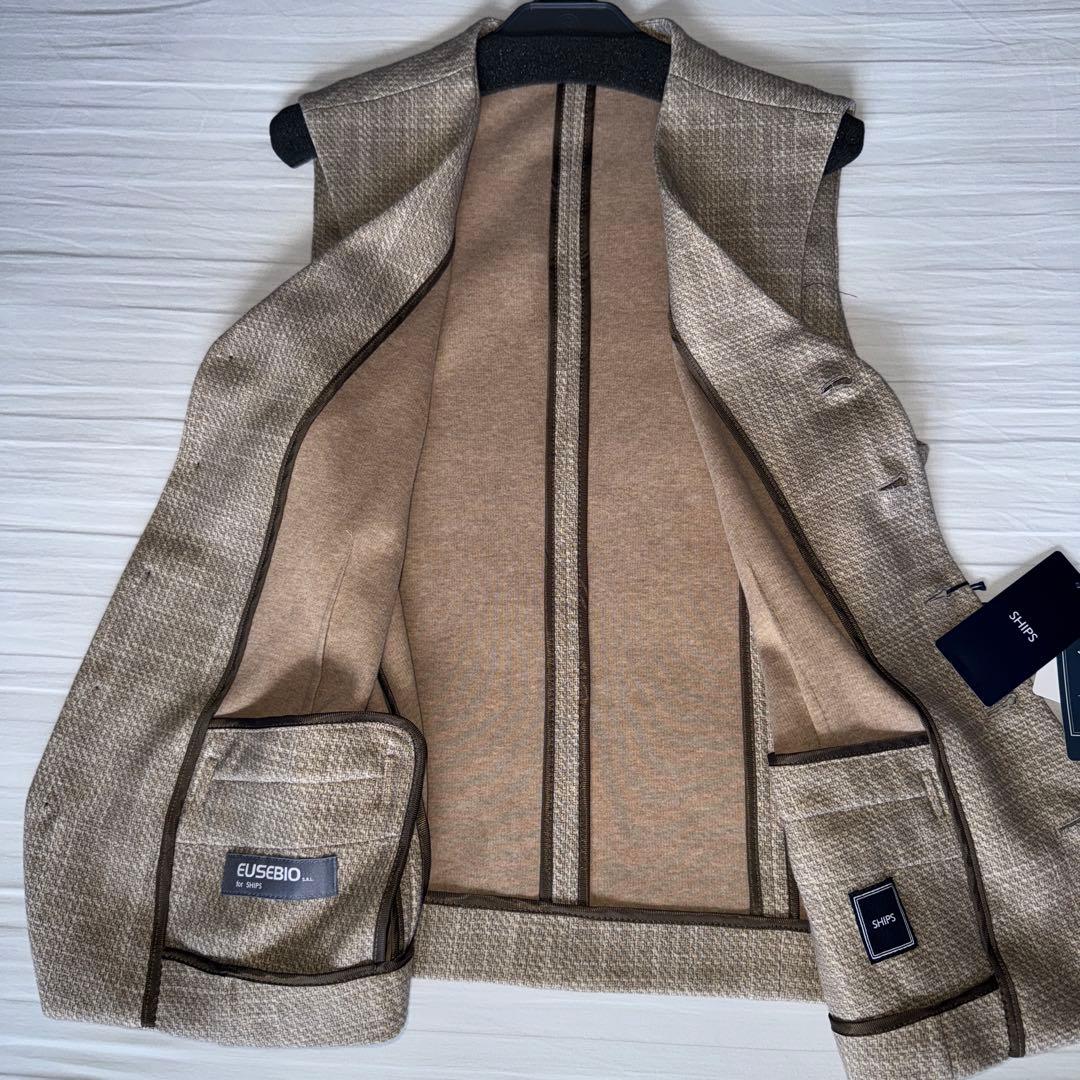 【新品希少】SHIPS シップス ベスト ジレ ベージュ