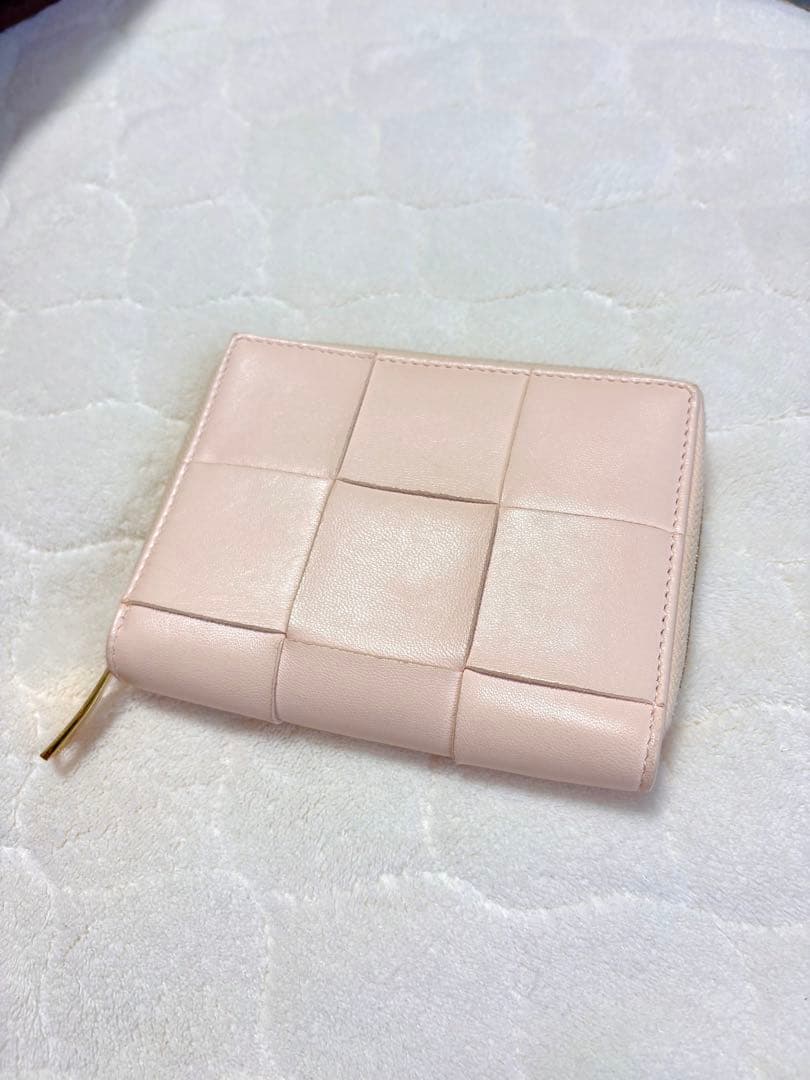Bottega Veneta 二つ折り財布 ピンク 保存袋付き