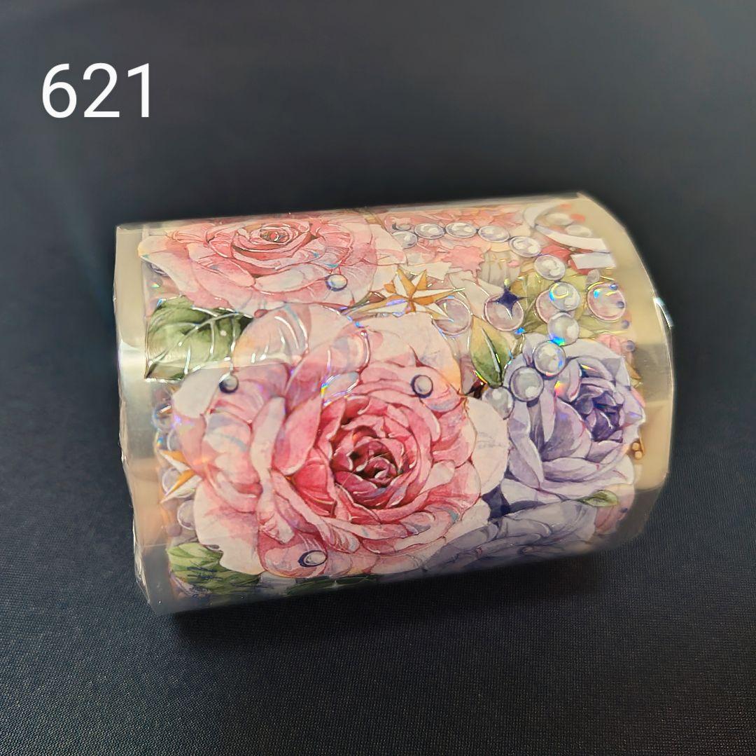 巻売 621★ 海外 マスキングテープ マステ PET 花 装飾 贝壳光