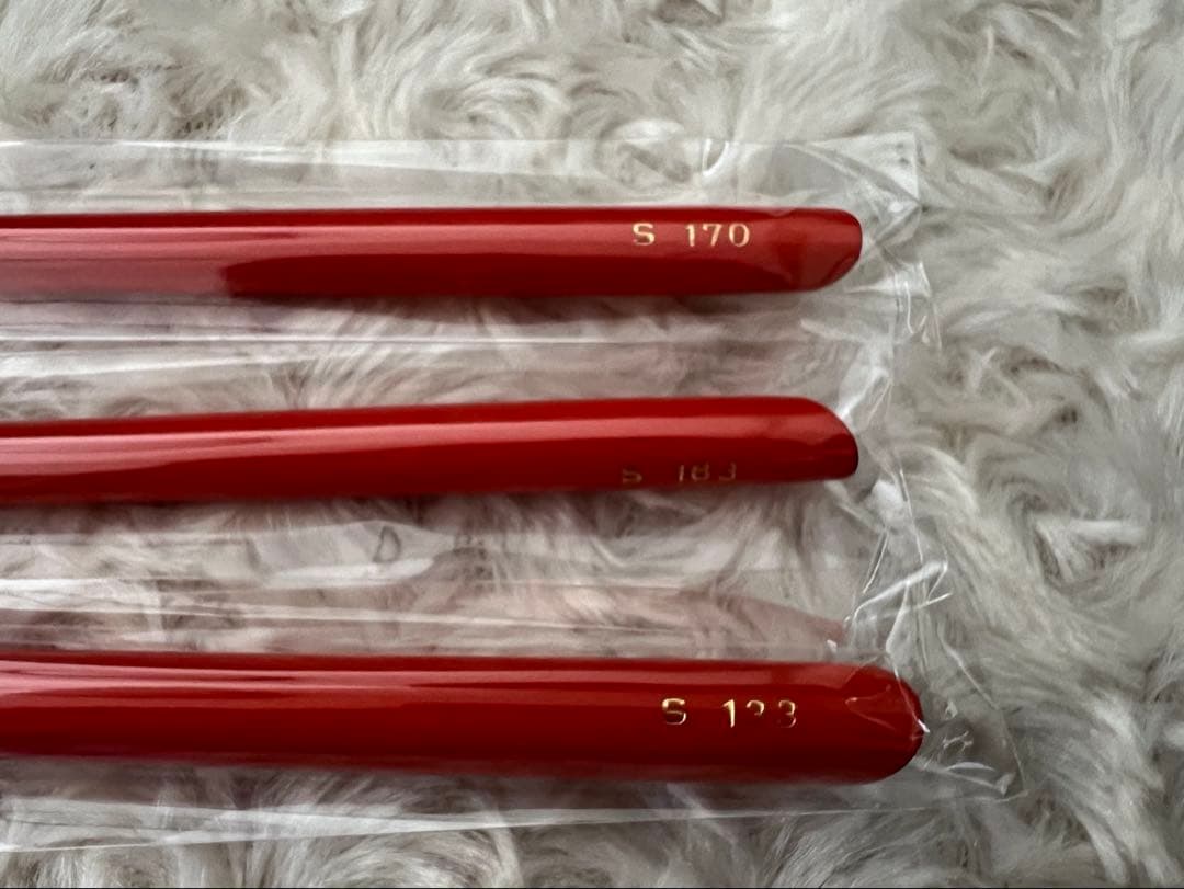 熊野筆　白鳳堂　Sシリーズ　化粧筆〈5本セット〉朱軸