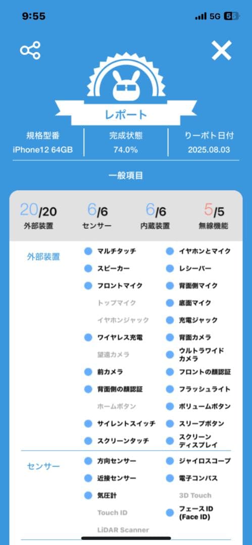 （美品） au iPhone12 64GB グリーン【SIMロック解除済】