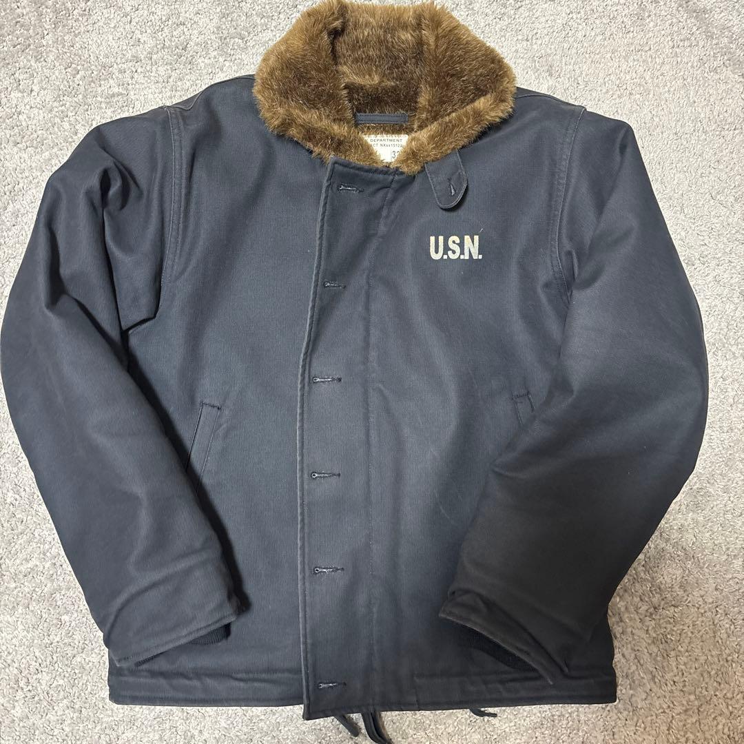 OLD NAVY 短丈ジャケット　ビンテージ　アメ製　 ファー　毛皮　ダウン