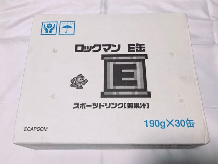 【希少】ロックマン 初期 E缶 ドリンク 30本【ケース・箱付き】