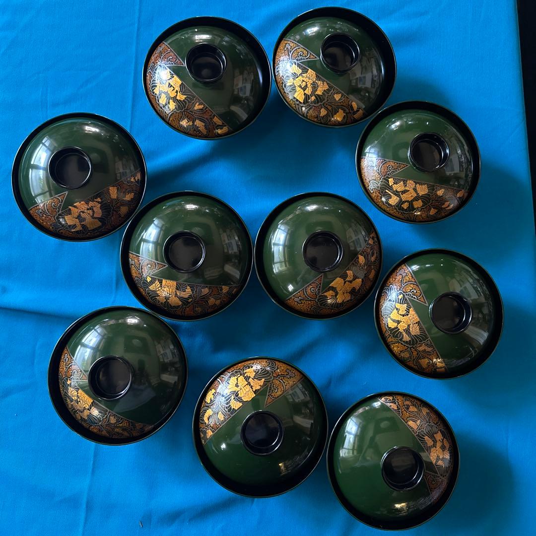 【HMZ681】輪島塗　吸物椀　十客　高橋　長期保管品