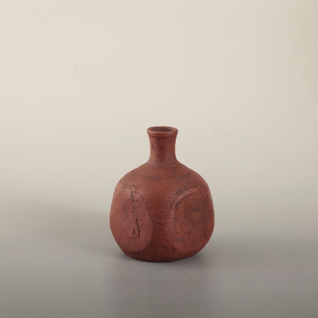 備前 撫四方形 徳利 古美術 酒器 古道具 アンティーク 角徳利