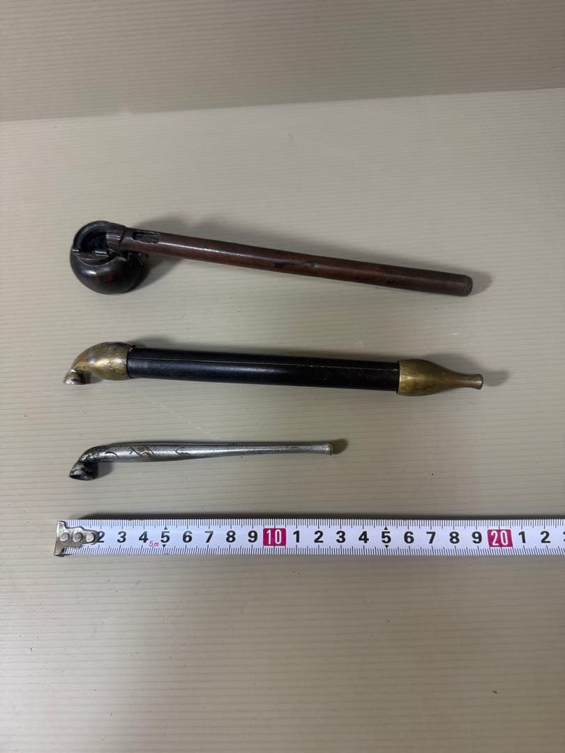 2127 骨董　矢立1客　キセル2客　時代物