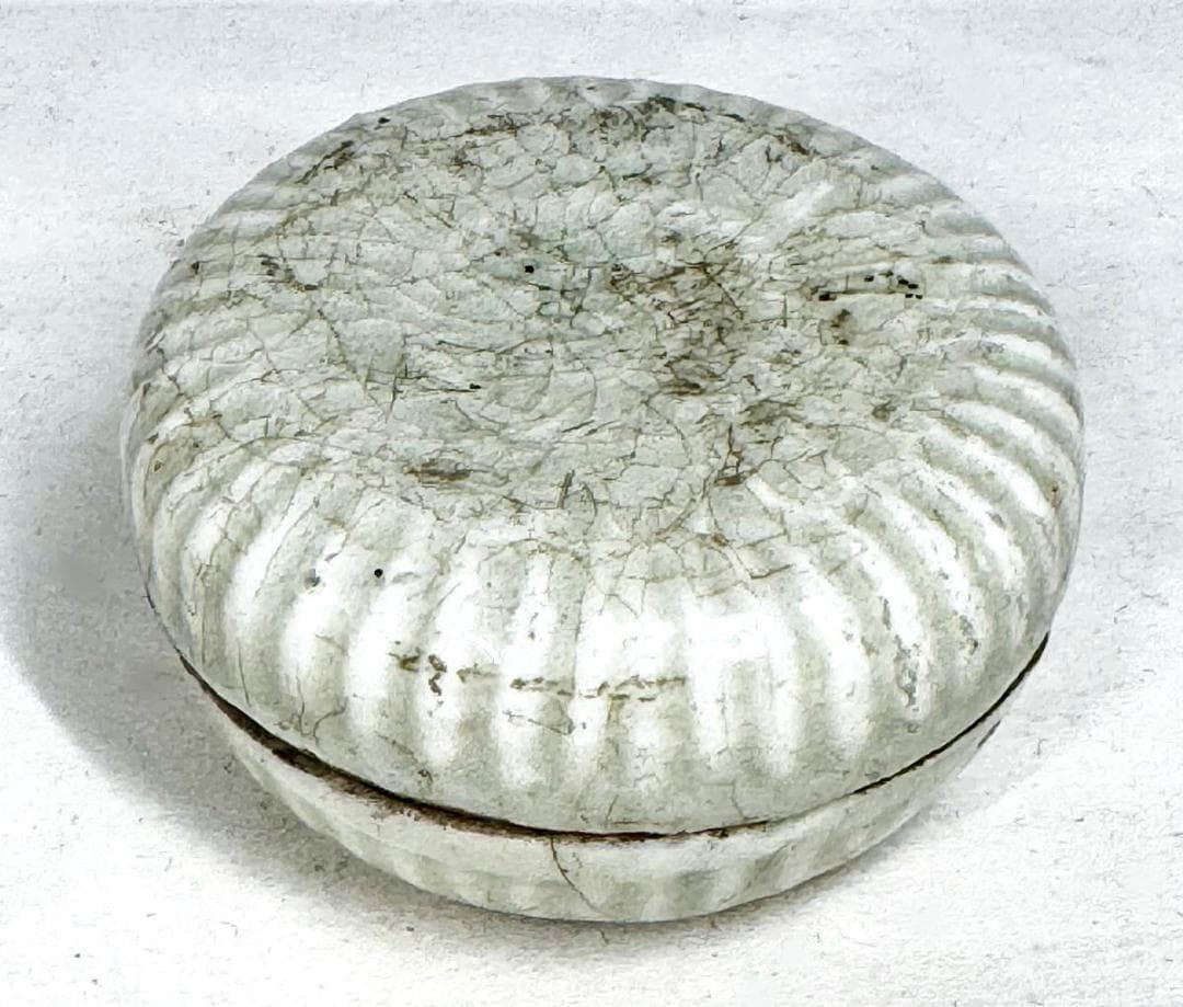 宋時代 安溪窯青白磁印花文香合 時代品 歴史唐物 伝世品焼物 ウブWWTT112