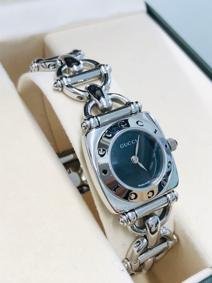 極美品！ グッチ GUCCI 6400L 腕時計 シルバー 箱付き