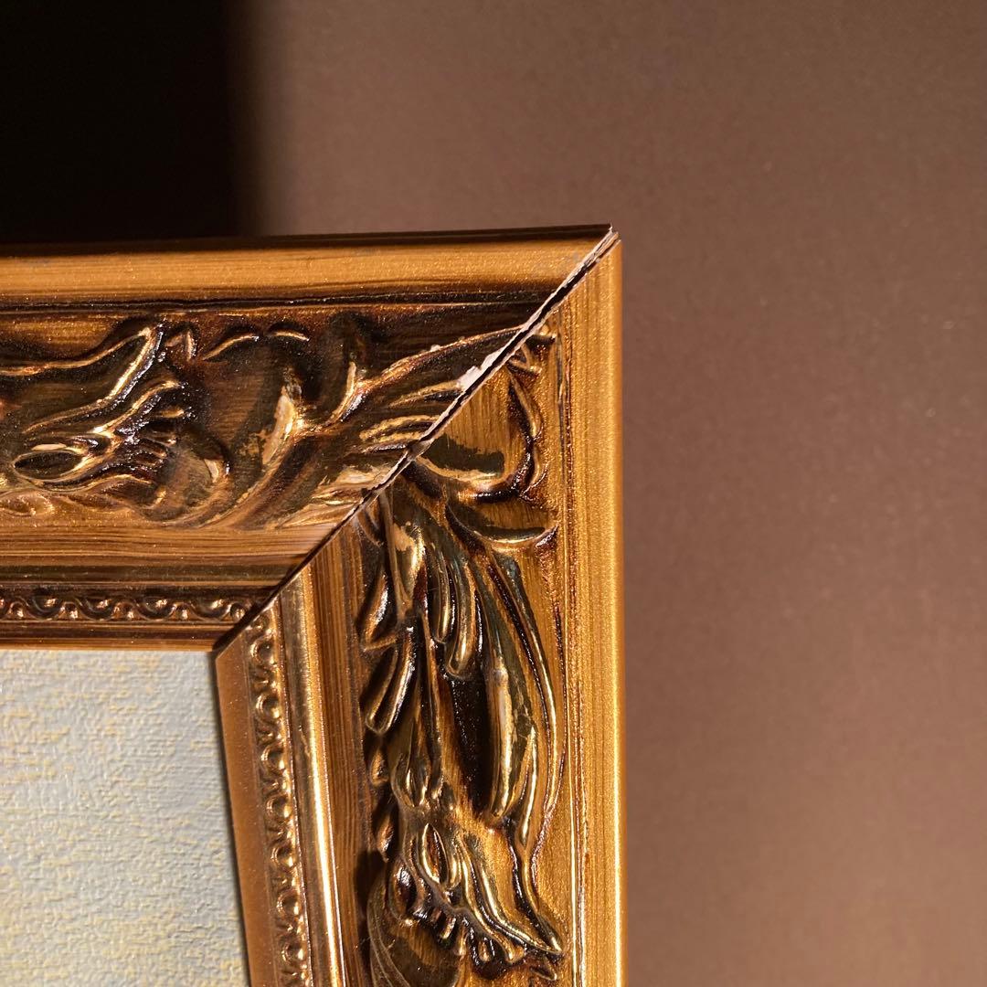 ★アウトレット★手書き油絵 カフェ 額付き インテリア 油彩画