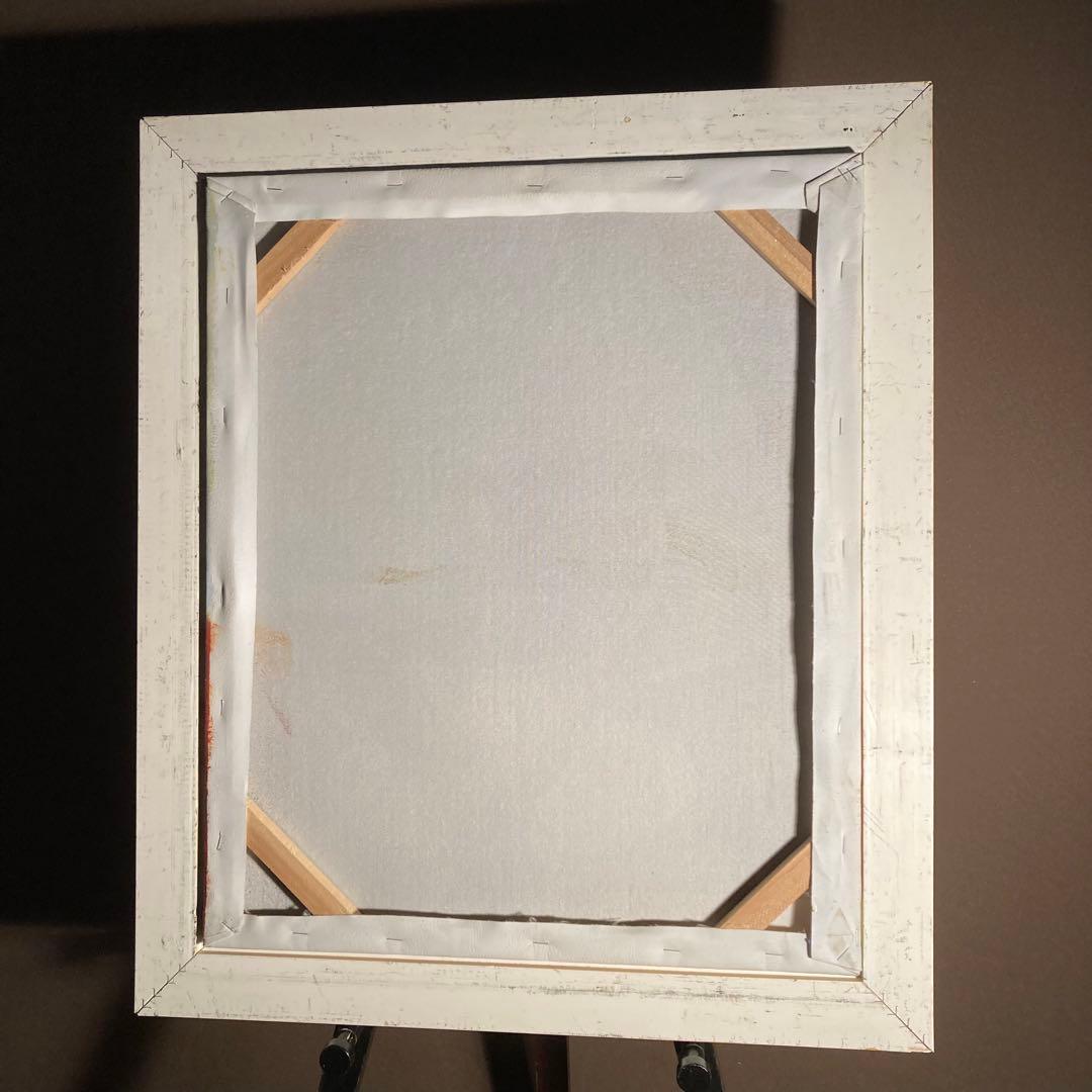 ★アウトレット★手書き油絵 カフェ 額付き インテリア 油彩画