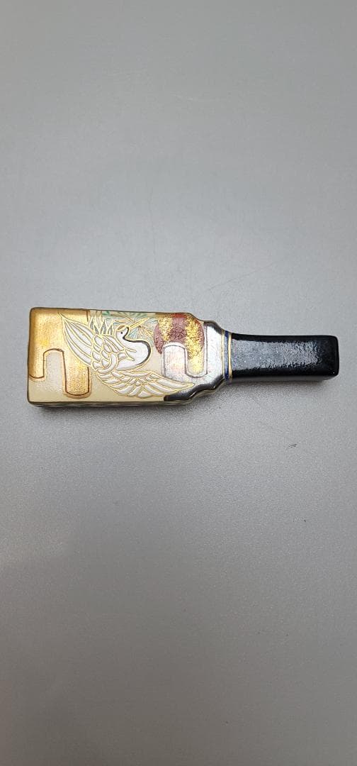 茶道具 吉祥紋羽子板 香合 桐鳳作 共箱