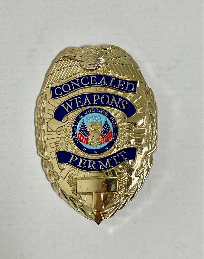 コンシールドウェポンパーミット 米国銃器携帯許可証 レプリカ　ポリスバッジ