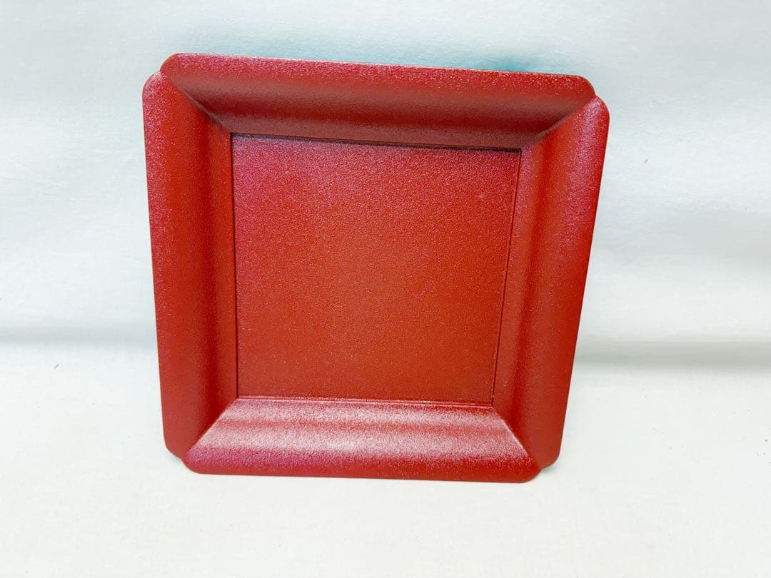 未使用 茶道具 塗師 宗明作 木製 朱叩塗 裏青漆 若狭盆 干菓子器 共箱