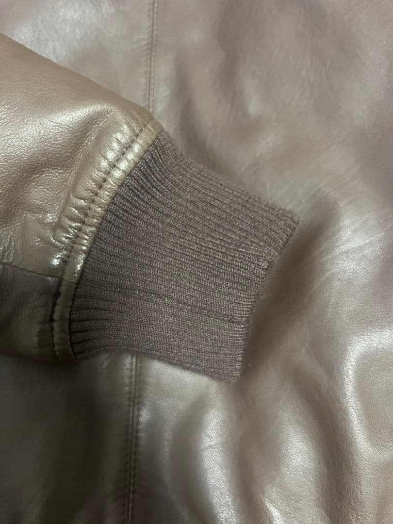 美品　BEAUTY & YOUTH ラムレザージャケット 羊革　ライダース　L