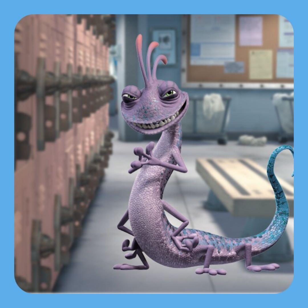 ヴィラン　いたずら　ランドール　ぬいぐるみ　モンスターズインク　紫　トカゲチック