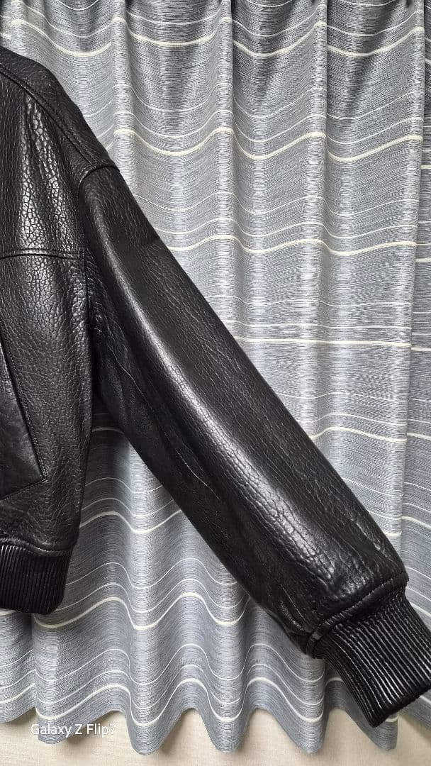 ひろ　ZARA ブラックレザー シングルライダースジャケット M