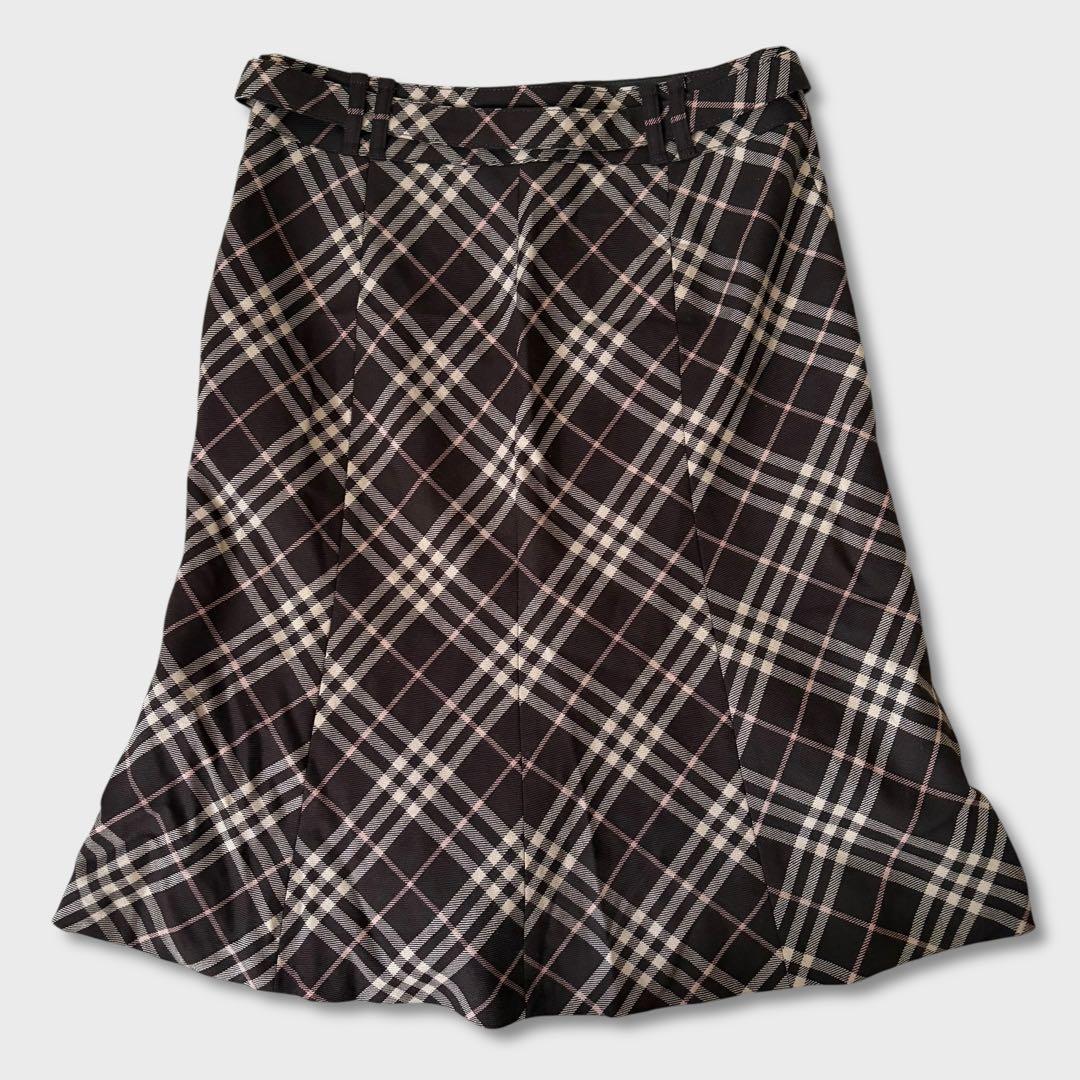 美品 BURBERRYBLUELABELノバチェック マーメイドスカートy2k