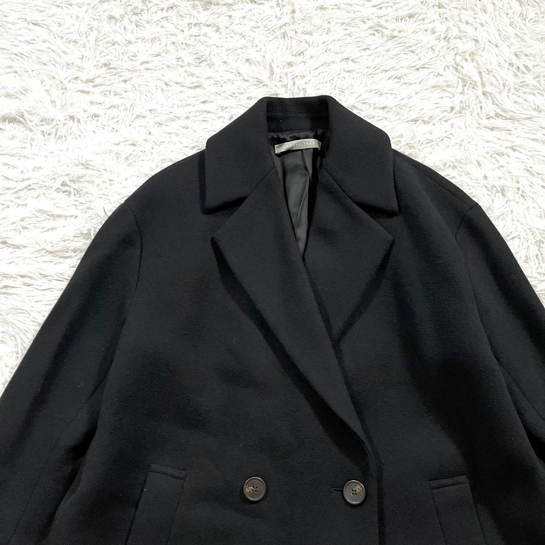 美品✨セオリーリュクス　ダブル　メリノウール　チェスターコート　ブラック　36