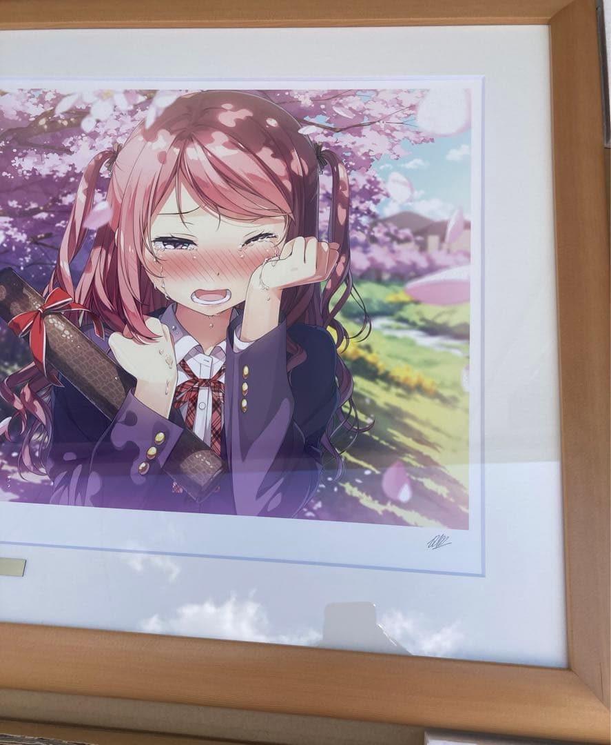 ミクスドメディア　カントク　桜時雨　アールビバン　版画　くるみ