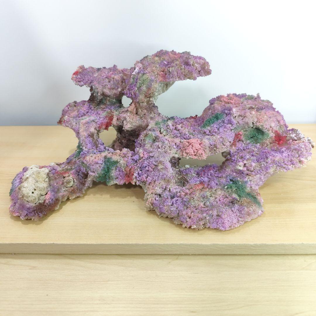 【光る新商品】アク抜き不要 人工ライブロック 60cm海水水槽用 レプリカ 蛍光