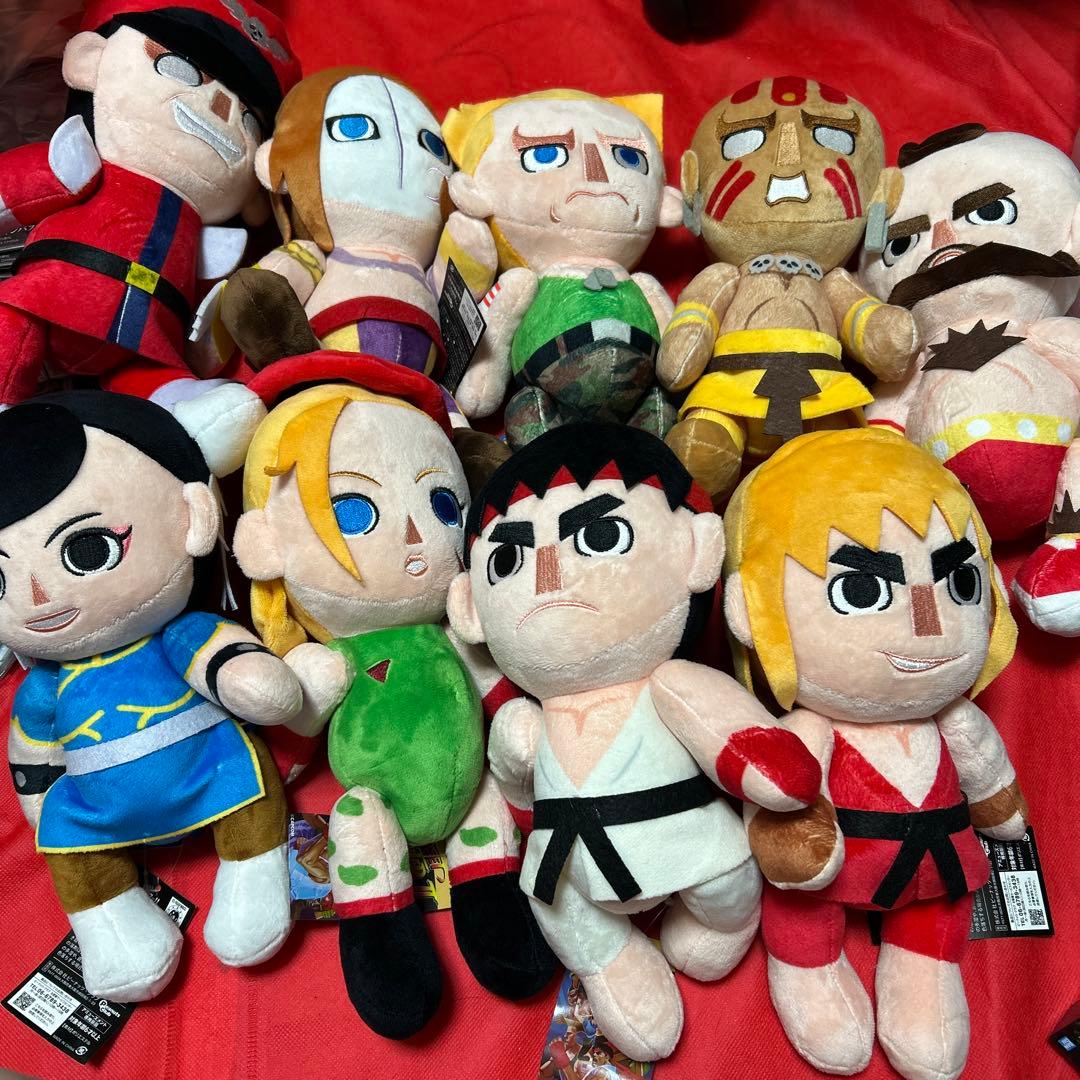 ラウンドワン限定 ストリートファイターⅡ　ぬいぐるみ 9種セミコンプリートセット