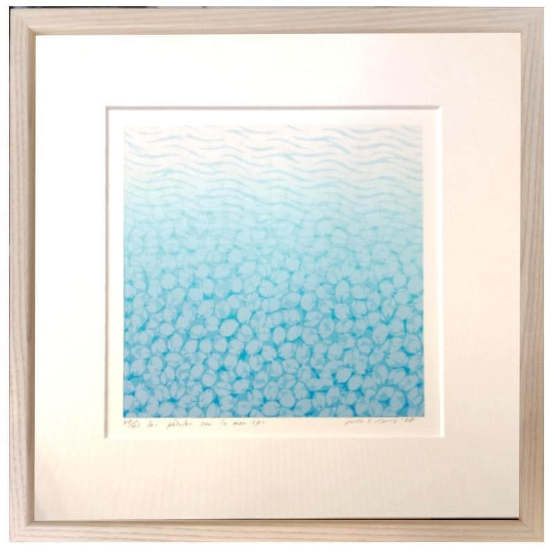 ☆笠井正博☆「海の花びら（P）」シルクスクリーン 48/75　新品額！