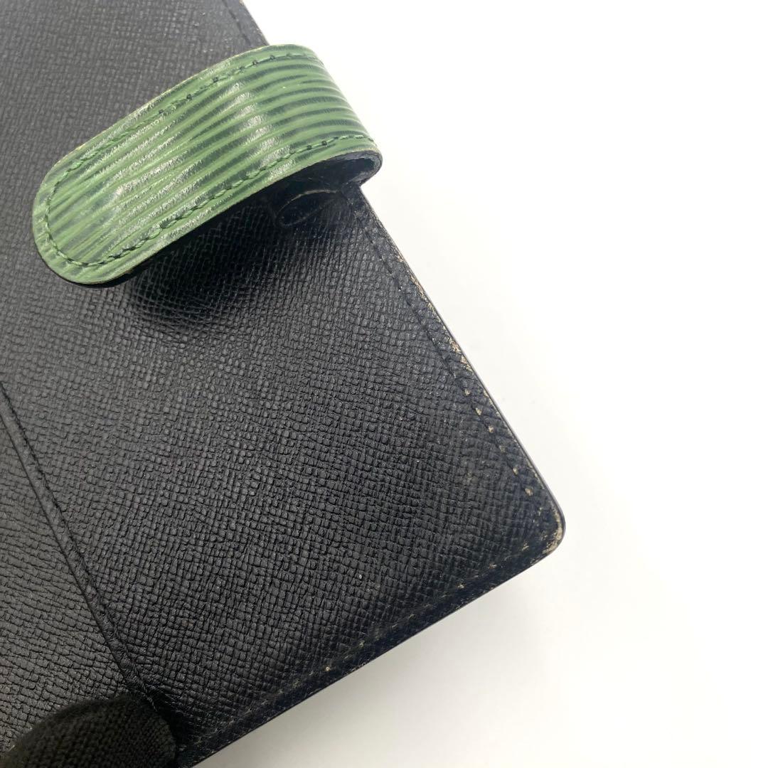 ルイヴィトン エピ アジェンダ PM 手帳カバー 手帳ケース 6穴 グリーン