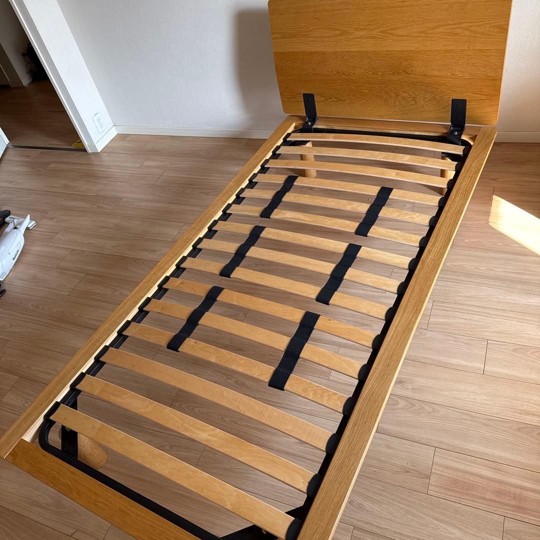 【misima25】無印良品木製シングルベッドフレーム ヘッドボード付