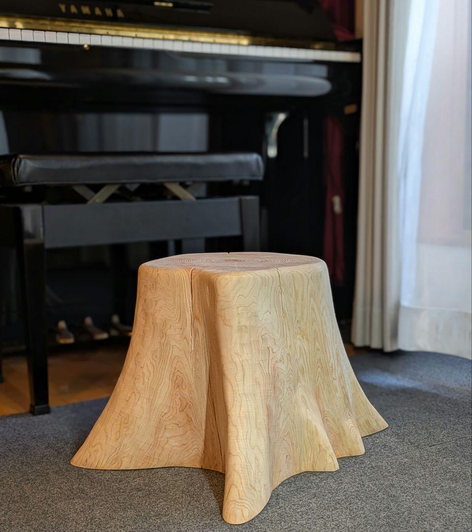 檜　切り株　丸太　椅子　スツール　 テーブル　高さ約31.5㎝