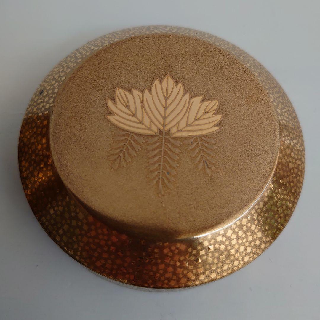 茶平一斎 雪吹 蜀江錦 本蒔絵 内梨地 輪島塗　共箱　共布