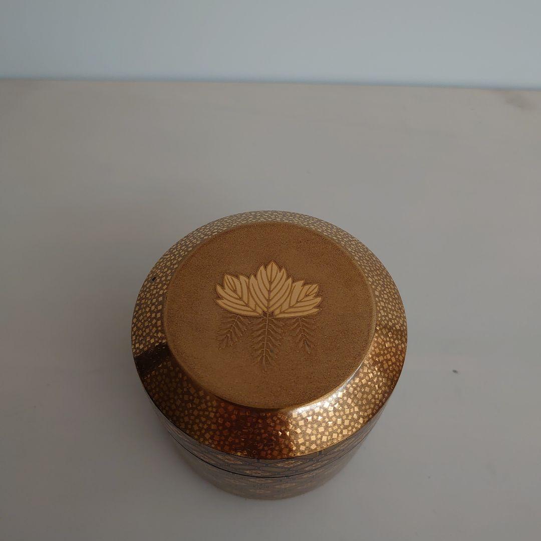 茶平一斎 雪吹 蜀江錦 本蒔絵 内梨地 輪島塗　共箱　共布