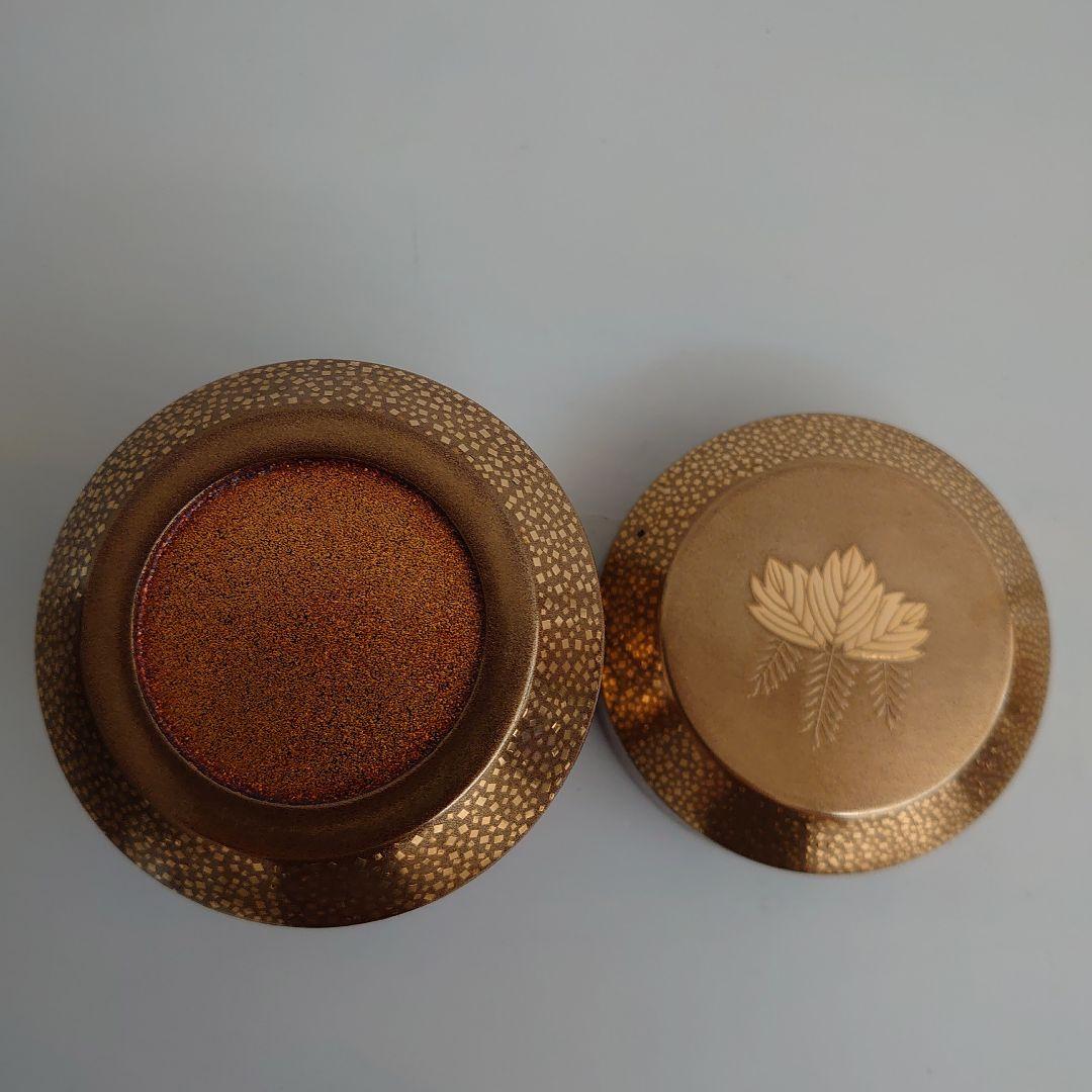 茶平一斎 雪吹 蜀江錦 本蒔絵 内梨地 輪島塗　共箱　共布