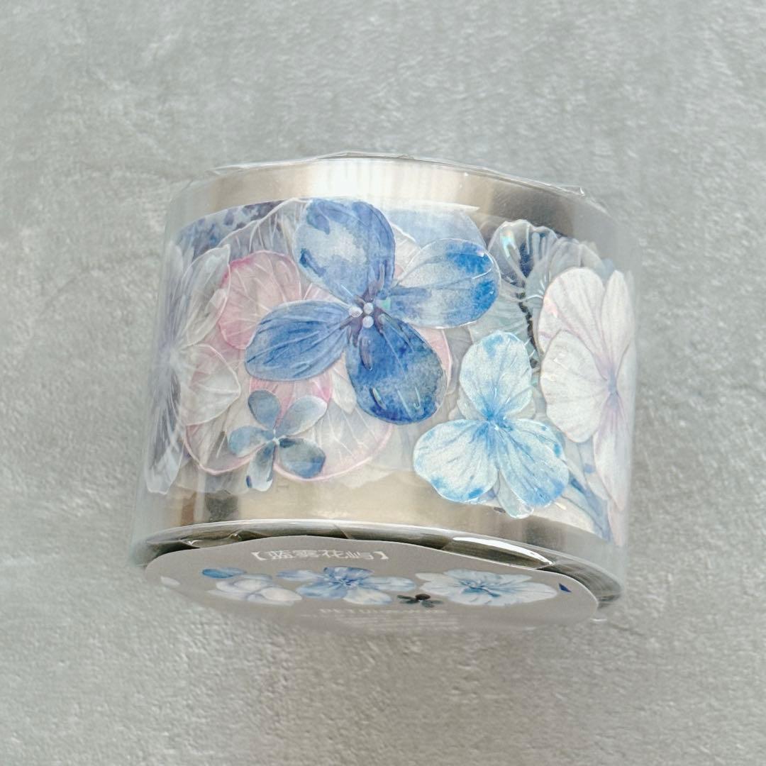 TimeGrid《蓝雾花屿》海外マスキングテープ　マステ 【2451】