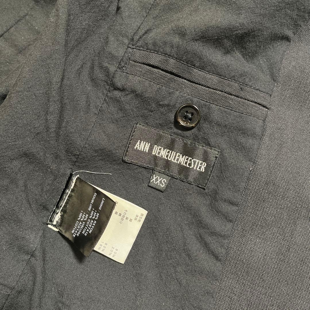 ANN DEMEULEMEESTER ナポレオンジャケット ブラック XXS