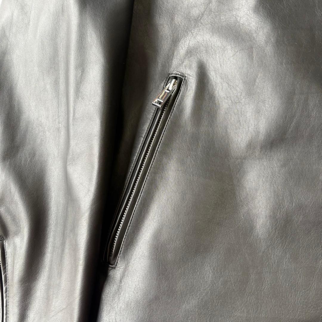 美品 theory セオリー シングルライダースジャケット 牛革 XXL