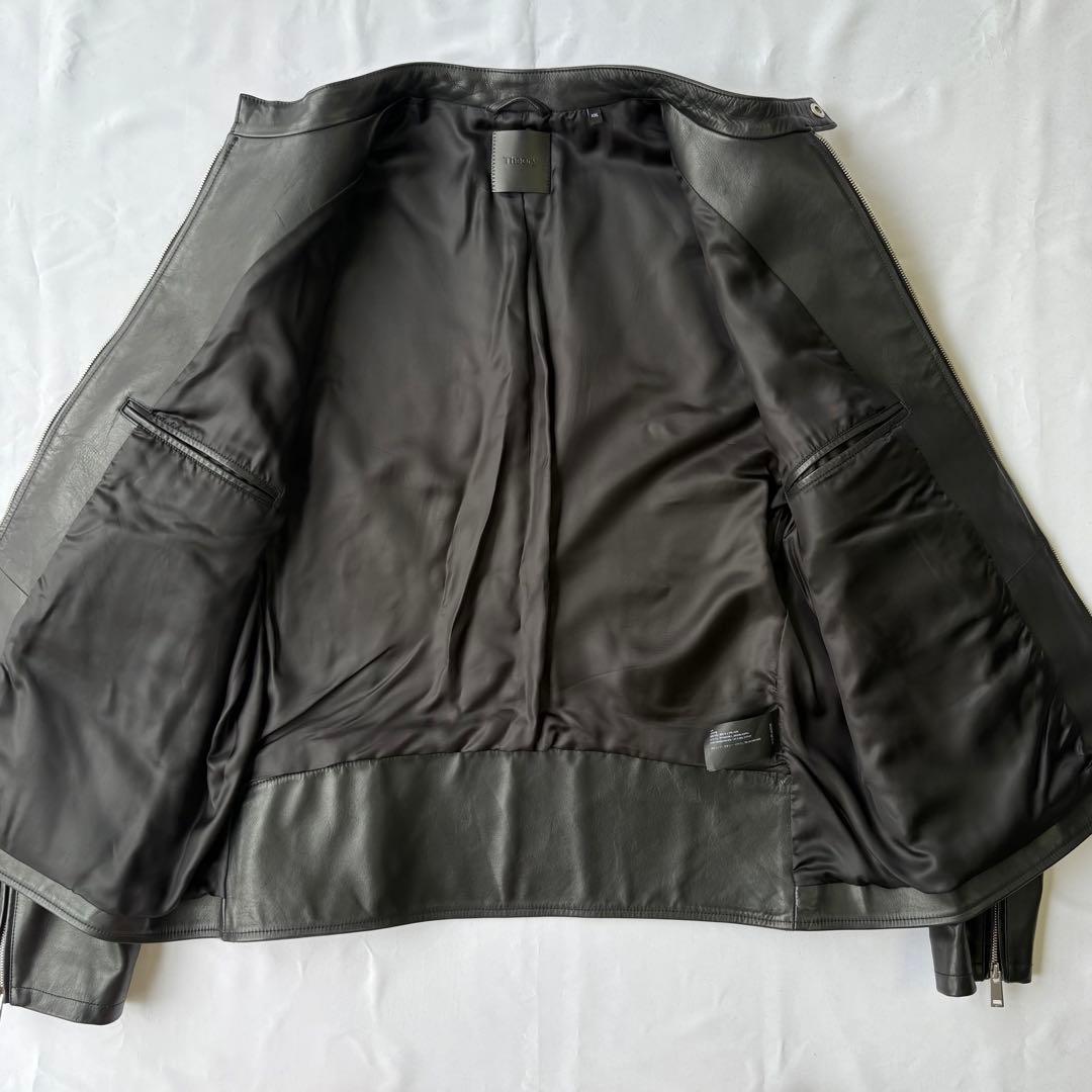 美品 theory セオリー シングルライダースジャケット 牛革 XXL