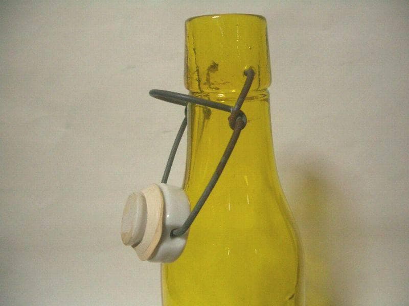 戦前　戦後　空き瓶　栓付き　和ガラス　昭和レトロ　大正　気泡　型吹　吹き硝子